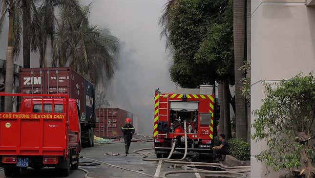 Scenes from May’s riot in Vietnam’s Binh Duong province.