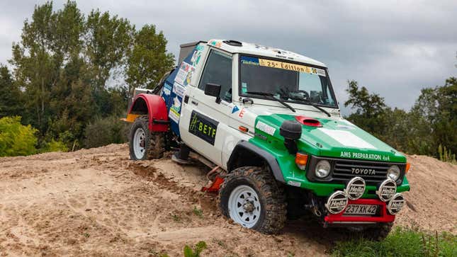 This 1998 Toyota Land Cruiser competed in the Dakar Rally twice 