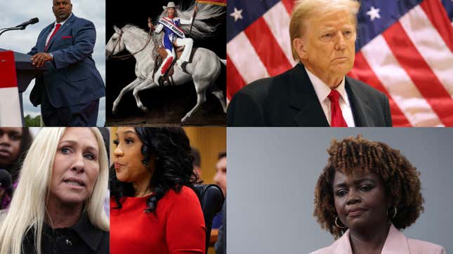 Image for article titled Politically Incorrect! Marjorie Taylor Greene&#39;s Very &#39;Karen&#39; Move, Trump&#39;s Jesus Complex, North Carolina&#39;s Mark Robinson Drags Beyoncé, And Much More