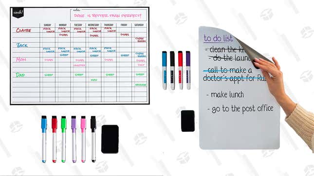 Blank Magnetic Dry Erase Board | $12 | Amazon | Promo Code 159K13Z3
Magnetic Dry Erase Chore Chart | $22 | Amazon | Promo Code 159K13Z3