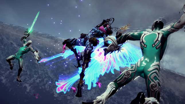 A promotional screenshot of Bayonetta 3 for the Nintendo Switch.