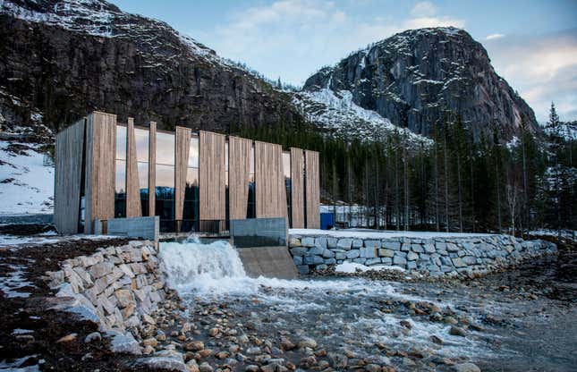 Image for article titled This Norwegian power station isn’t just green—it’s beautiful