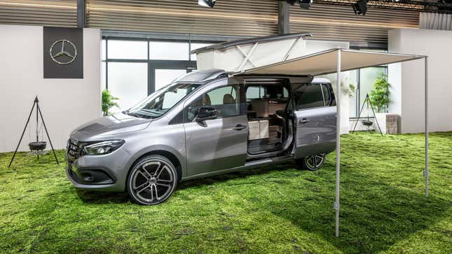 The Mercedes-Benz Concept EQT Marco Polo1 EV is based on the long-wheelbase T-Class.