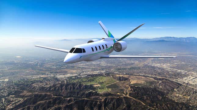 A render of Zunum's planned hybrid-electric plane