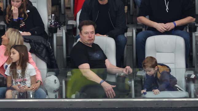 Elon Musk, world's most divorced man, watches the Super Bowl