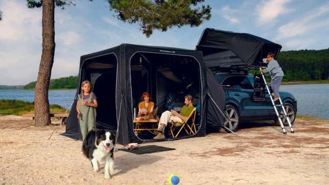 Image for article titled Turn Your Cayenne Into A Pontiac Aztek With Porsche’s New Canopy Tent