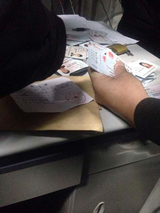 Investors’ ID cards confiscated by police.