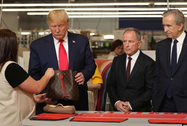 President Trump, Bernard Arnault Open Louis Vuitton Factory in Texas – WWD