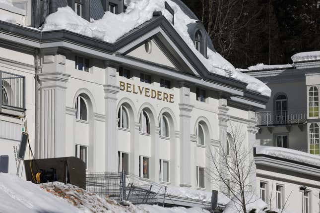 The Belvedere Hotel ahead of the WEF.