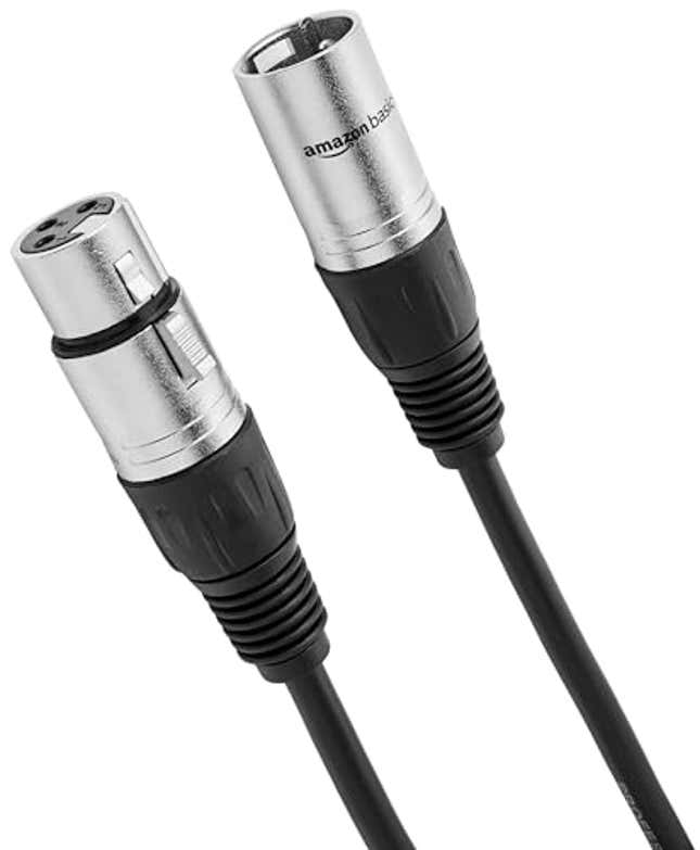 Image for article titled Amazon Basics XLR Male to Female Microphone Cable for Speaker or PA System, Now 10% Off