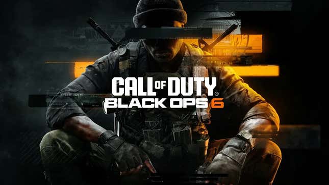 Key artwork for Call of Duty: Black Ops 6, showing the subseries' typical shadowy squatted shadowy figure with the title imposed upon them.