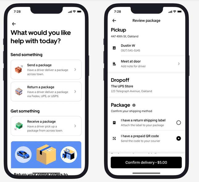 Uber Will Take Your Packages To The Post Office For You