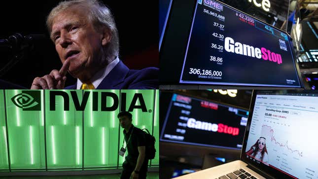 Bild für Artikel mit dem Titel GameStop und Trump Media sinken, Nvidias Aktiensplit und Gold wird schwieriger zu finden: Marktnachrichten-Überblick