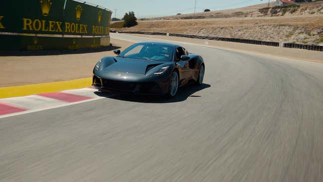 2023 Lotus Emira on track at Laguna Seca in Monterey, CA