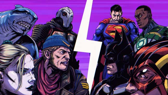 Suicide Squad and Justice League members square off.