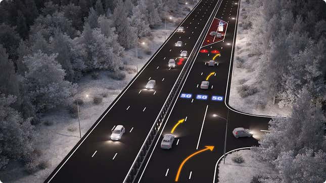 Razmetkus road display concept. Courtesy Art. Lebedev Studio.