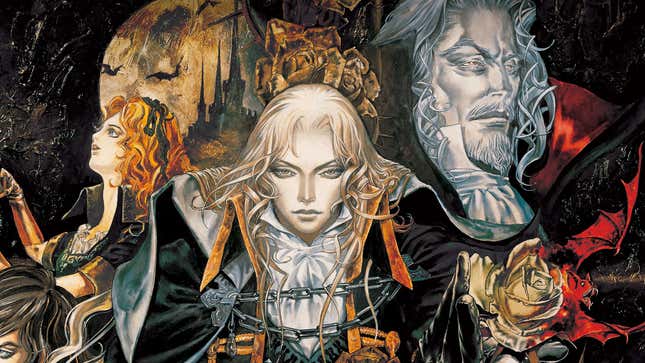 Dracula and other characters from Symphony of the Night appear in official art work. 