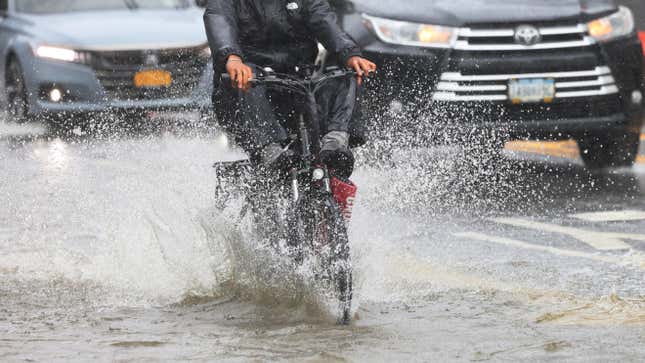 An e-bike rider