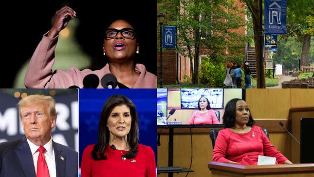 Image for article titled Explosive Moments at Fani Willis&#39; Testimony, Ayanna Pressley Promises Jobs, Racist Comments on the Campaign Trail and More Black Political News