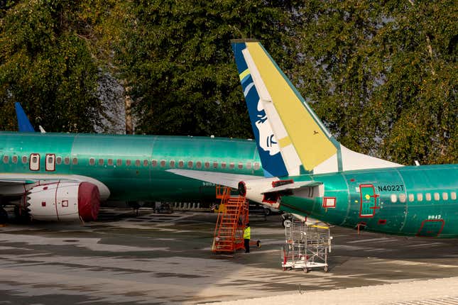 Boeing planes under construction