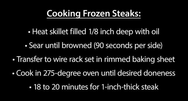 cooking frozen steaks without thawing, recipe, instructions