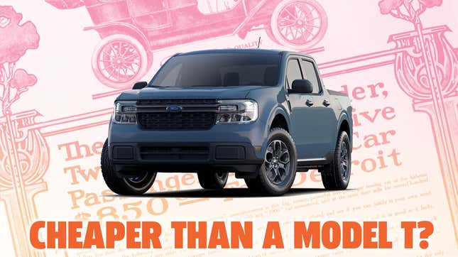 Image for article titled Ford Says The Maverick Is Cheaper Than The Model T Was, But That&#39;s Not Exactly True