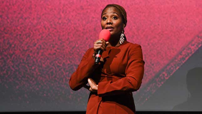 Nikyatu Jusu onstage during the “Nanny” European Premiere during the 66th BFI London Film Festival on October 07, 2022 in London, England.