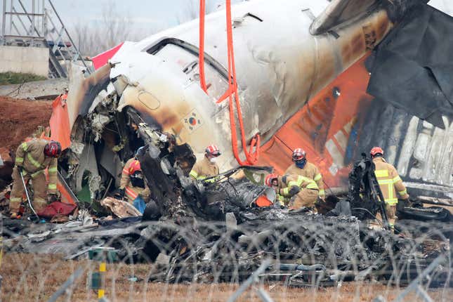 A plane carrying 181 people, Jeju Air Flight 7C2216, crashed at Muan International Airport in South Korea after skidding off the runway and colliding with a wall, resulting in an explosion.