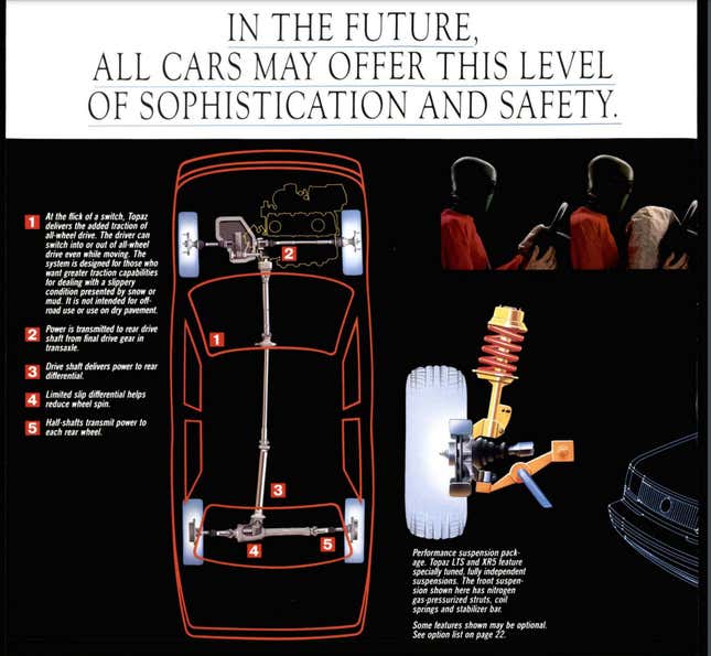 Mercury Topaz 1988 Flyer