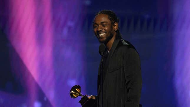 Kendrick Lamar at the 60th annual Grammys on Sunday, Jan. 28, 2018.