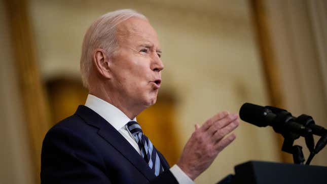 Image for article titled Biden Says U.S., Partners Working To Release Oil Reserves Following Russian Attack On Ukraine