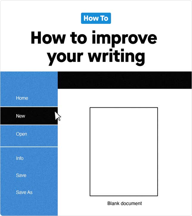 A graphic illustrating a blank document