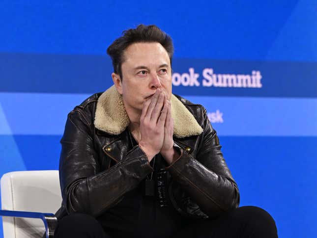 Tesla CEO Elon Musk at The New York Times’ Dealbook Summit in November 2023. 