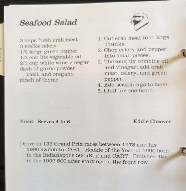 receta para la ensalada de mariscos de Eddie Cheever