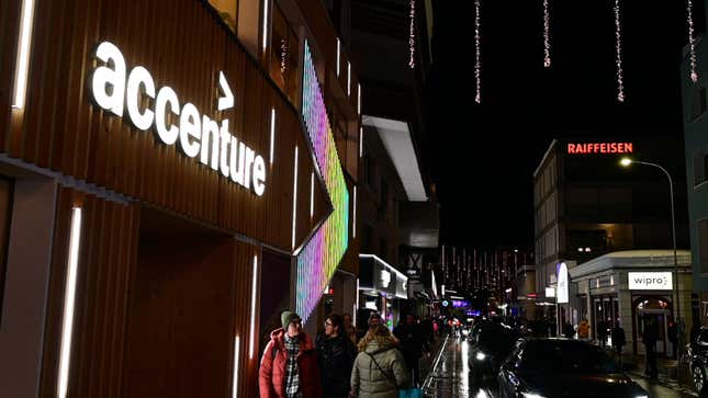Rainbow lights on the Promenade in Davos