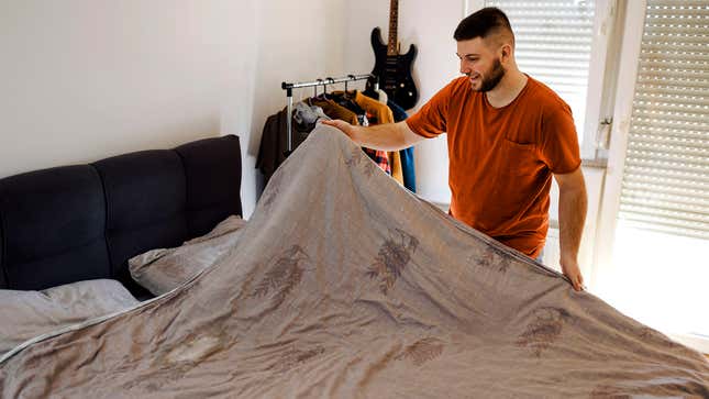 Image for article titled Date Treated To Amusing Story Behind Stain On Bedsheets