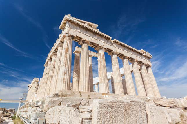 The Parthenon in Athens, Greece