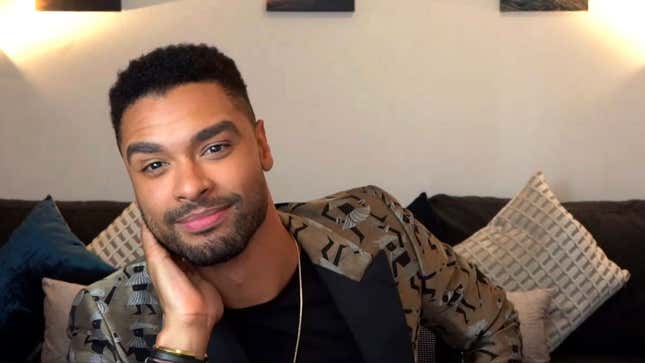 In this screengrab, Regé-Jean Page, winner of Outstanding Actor in a Drama Series category speaks at the 52nd NAACP Image Awards Virtual Press Conference on March 27, 2021 in Various Cities. 