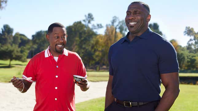 Image for article titled Watch Shannon Sharpe and Comedy Legend Martin Lawrence Get Silly in Hilarious Super Bowl Commercial