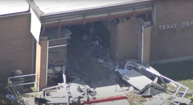 Image for article titled Man With &#39;Intent To Harm&#39; Crashes Semi-Truck Into Texas DPS Building