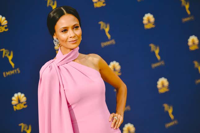 Thandiwe Newton arrives at the 70th Emmy Awards on September 17, 2018 in Los Angeles, California. 