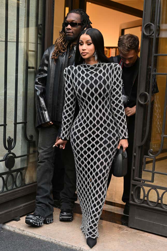 Cardi B attends the Chanel Womenswear Spring/Summer 2020 show as part of  Paris Fashion Week on October 01, 2019 in Paris, France. Photo by Laurent  Zabulon/ABACAPRESS.COM Stock Photo - Alamy