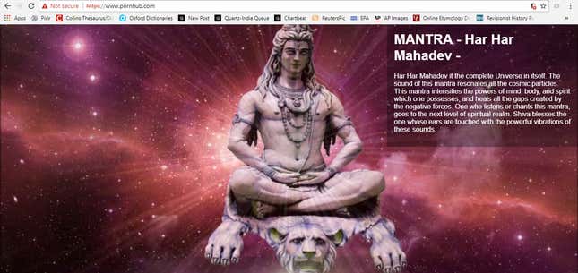 Pron Hd Vedas - Indians watching porn: A neurologist created Har Har Mahadev to block  online porn