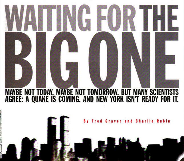 Image for article titled 6 Predictions for Earthquakes in New York Dating Back Over 100 Years