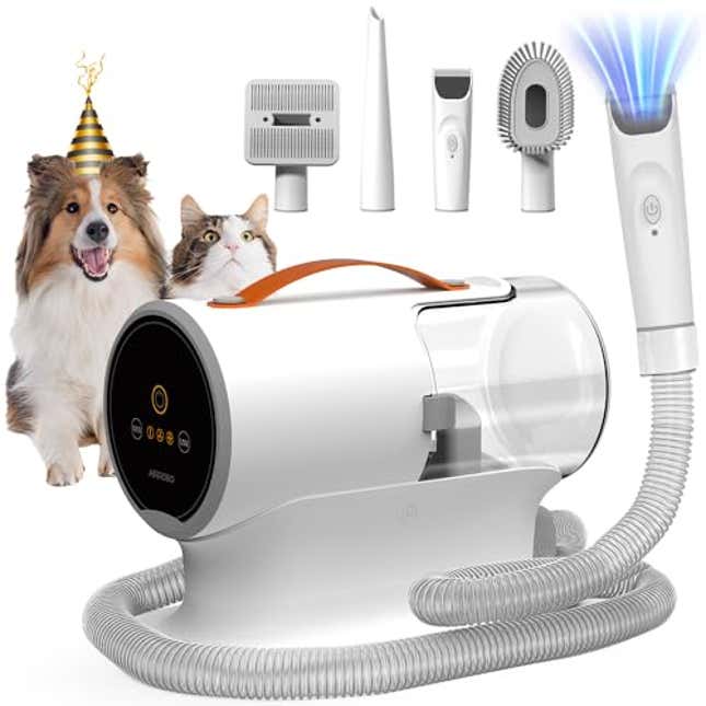 Image for article titled Unleash the AIRROBO Dog Hair Vacuum &amp; Dog Grooming Kit, 22% Off