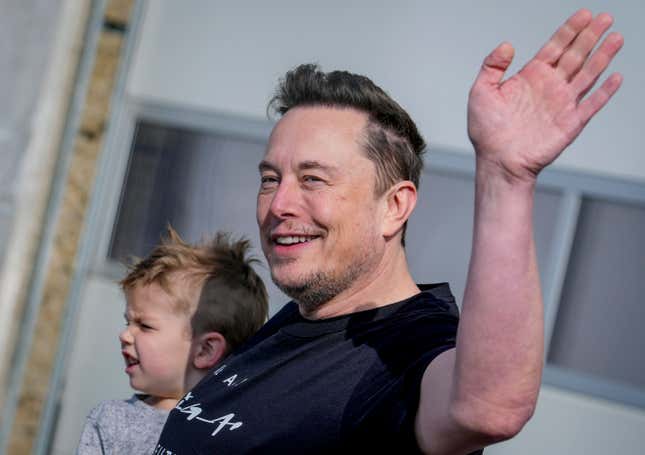 FILE - Tesla CEO Elon Musk waves as he leaves the Tesla Gigafactory for electric cars after a visit in Gruenheide near Berlin, Germany, Wednesday, March 13, 2024. Musk abruptly canceled “The Don Lemon Show,” a talk show on the social network X, after its former CNN anchor host recorded an interview with the billionaire for its first episode. (AP Photo/Ebrahim Noroozi)