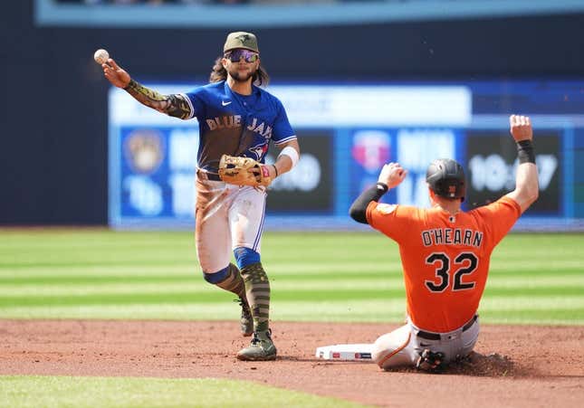 Blue Jays SS Bo Bichette leaves game against Orioles because of