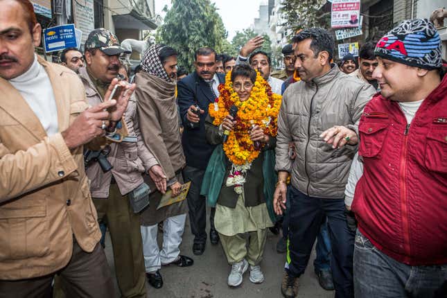 Image for article titled How a formidable Kiran Bedi clammed up and lost the race for Delhi