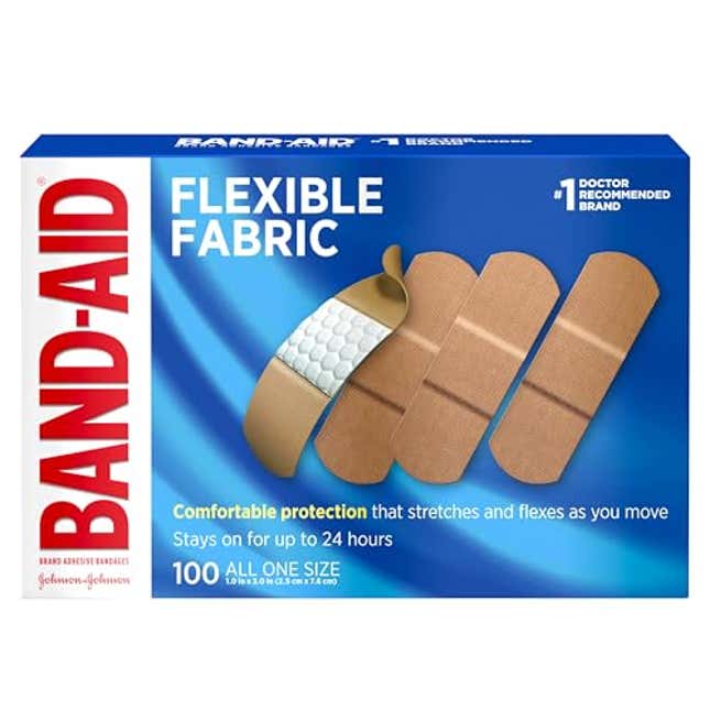 Image for article titled Band-Aid Brand Flexible Fabric Adhesive Bandages for Wound Care and First Aid, Now 28% Off