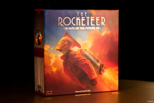 Box art for The Rocketeer: Fate of the Future board game.